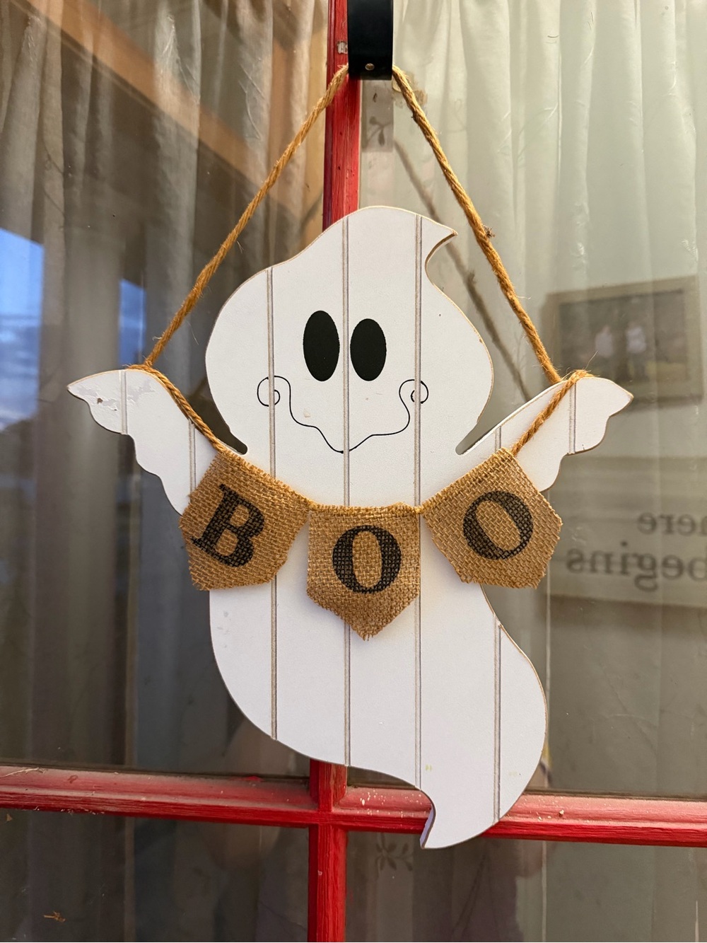 Halloween Ghost Door Decor with “Boo” sign